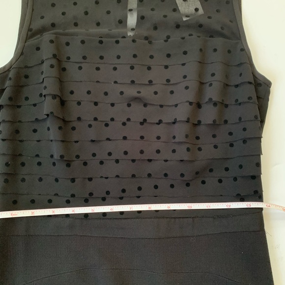 Loft NWT Black Polka Dot Layered Sheath Dress sz 2 - Picture 8 of 12